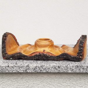 Wellenbecher aus Marillenholz 25 x 6,5 cm